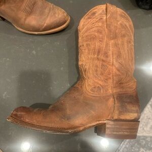 Men's Tacoma Brown Leather Cowboy Boots